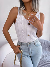 Gilet décontracté en tricot torsadé à col en V pour femme